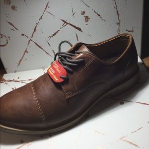 Brown, lace up, loafers